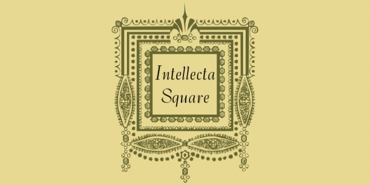 Intellecta Square font preview