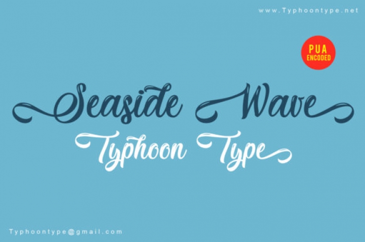 Seaside Wave font preview