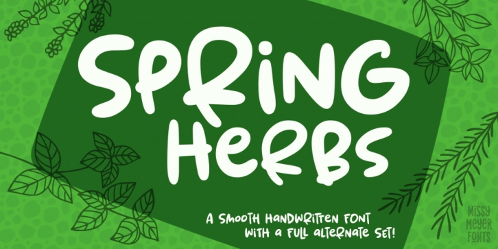 Spring Herbs font preview