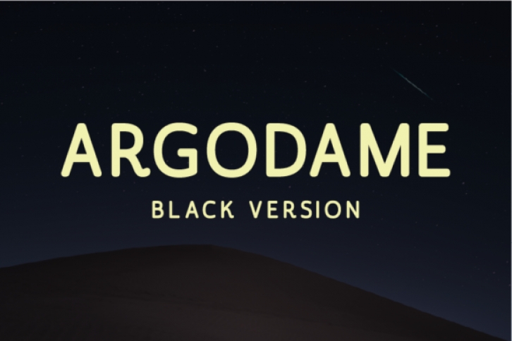 Argodame Black font preview