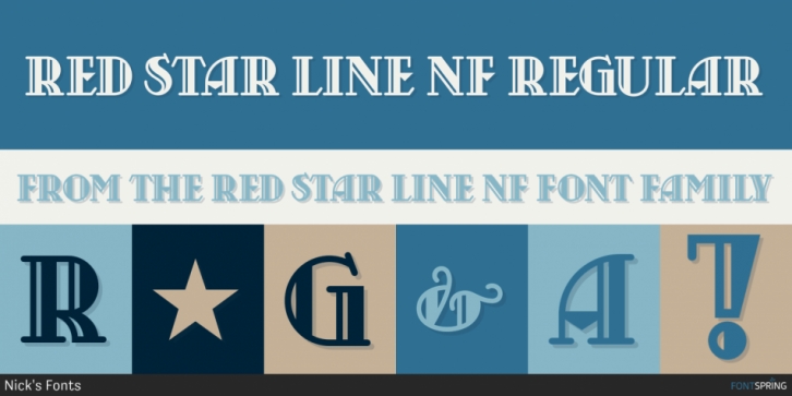 Red Star Line NF font preview