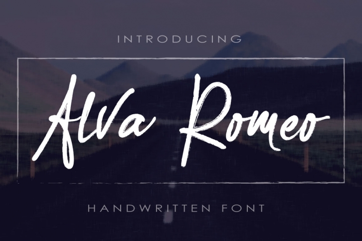 Alva Romeo font preview