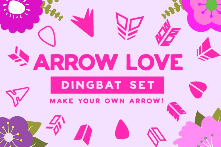 Arrow Love Dingbat font preview