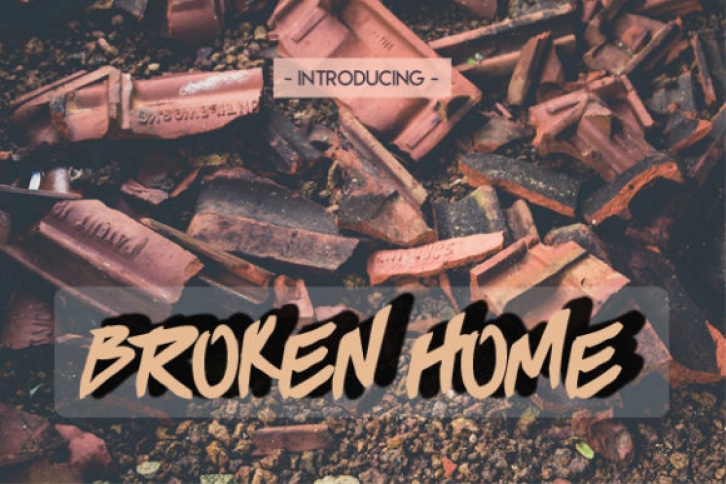 Broken Home font preview