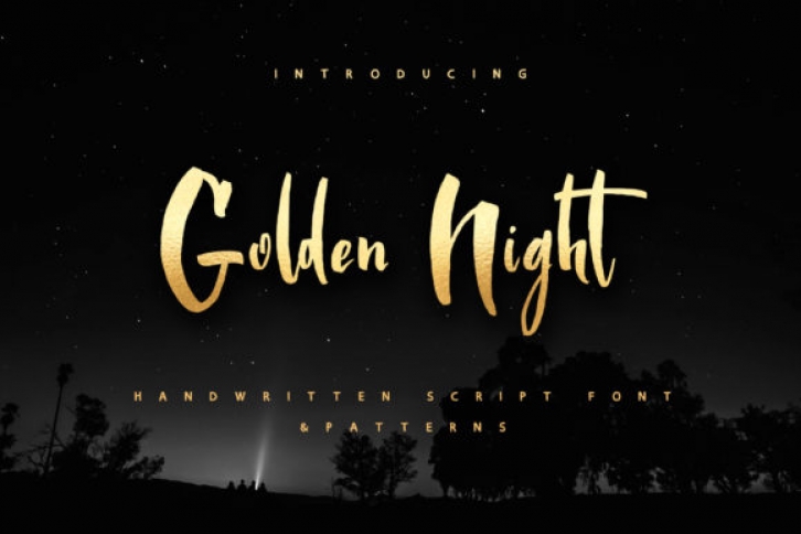 Golden Night font preview