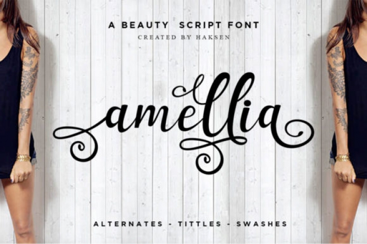 Amellia font preview