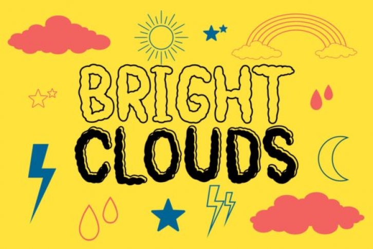 Bright Clouds font preview