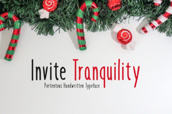 Invite Tranquility font preview