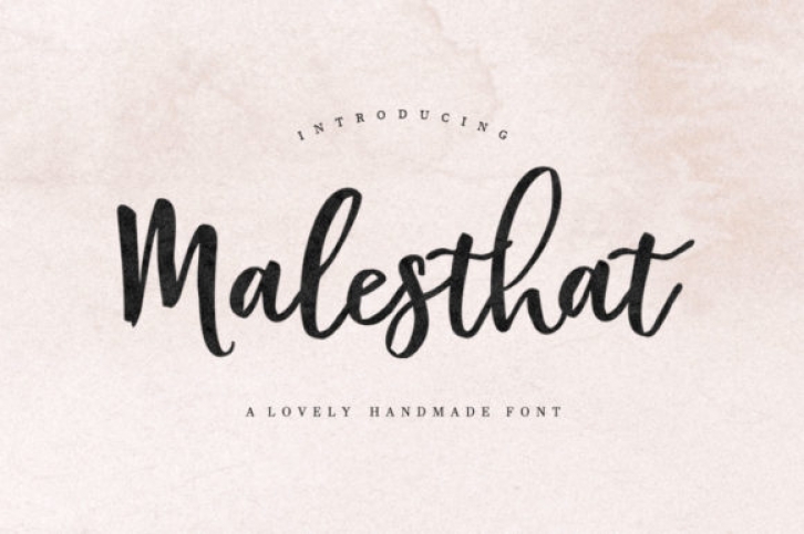 Malesthat Script font preview