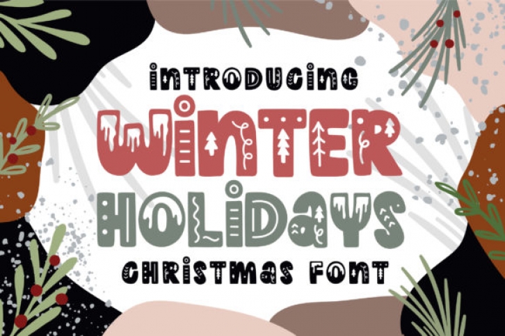Winter Holidays font preview