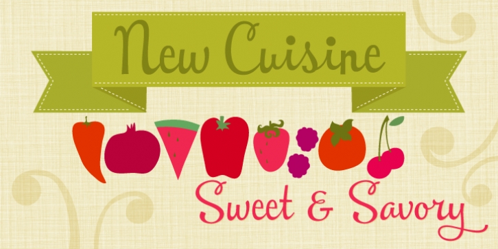 New Cuisine font preview