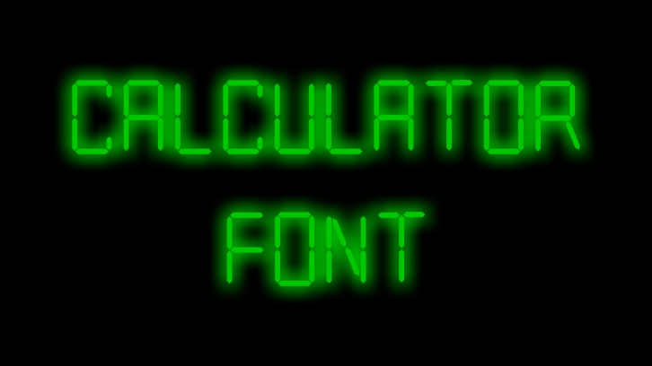 Calculator font preview