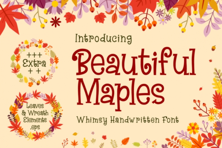 Beautiful Maples font preview