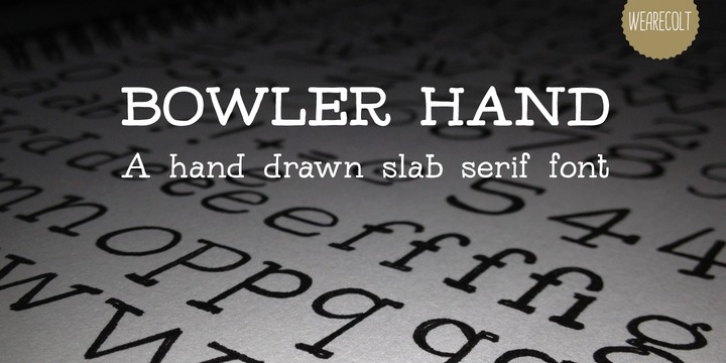 Bowler Hand font preview