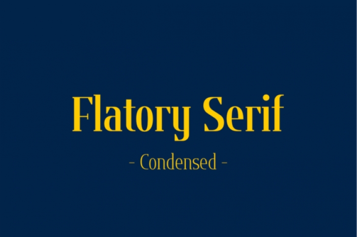 Flatory Serif Condensed font preview