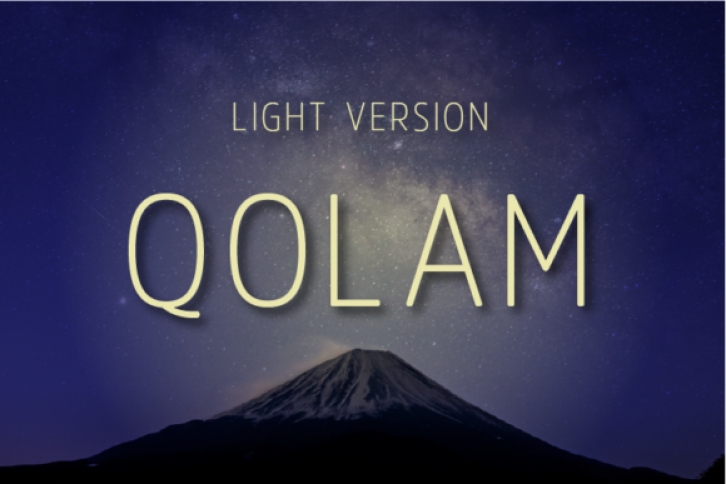 Qolam Light font preview