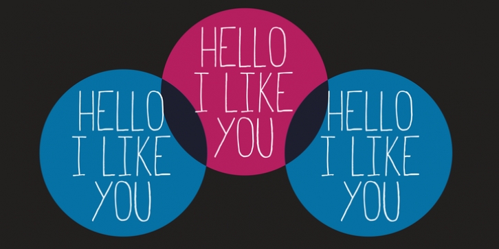 Hello I Like You font preview