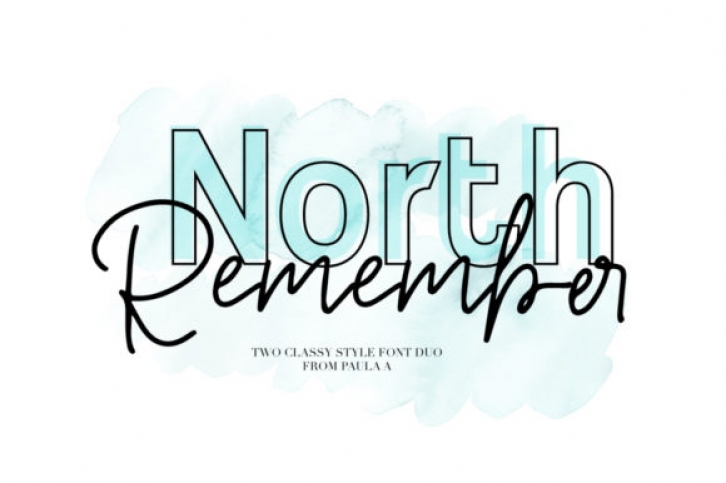 North Remember Duo font preview