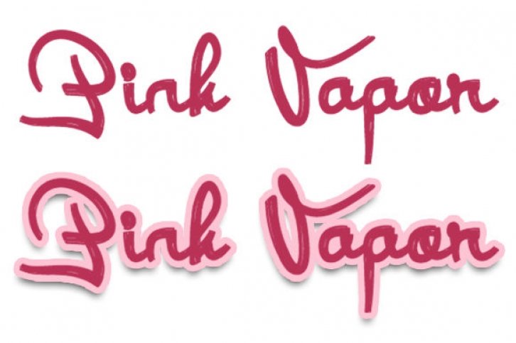 Pink Vapor font preview