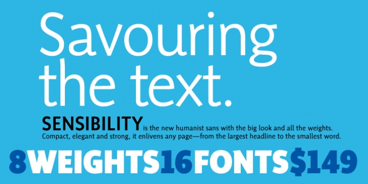 Sensibility font preview