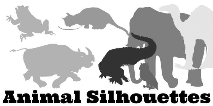 Animal Silhouettes font preview