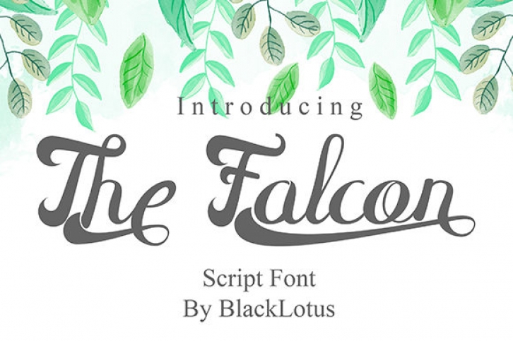 The Falcon font preview