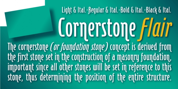 Cornerstone Flair font preview