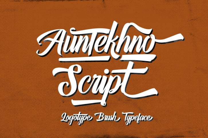 Auntekhno Script font preview