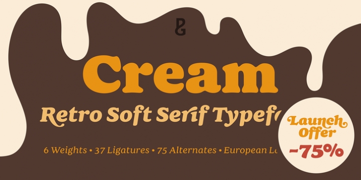 Cream font preview