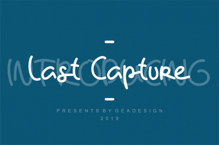Last Capture font preview