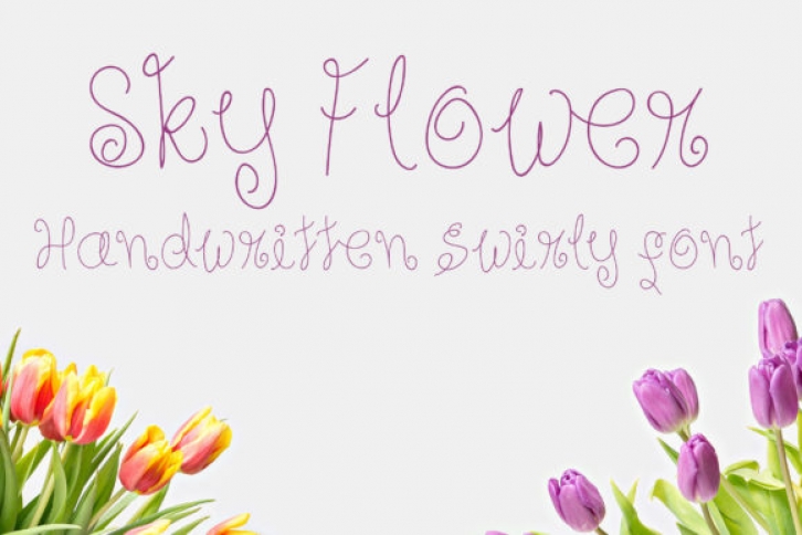 Sky Flower font preview
