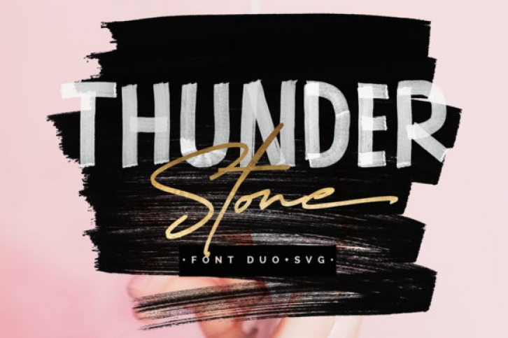Thunder Stone font preview
