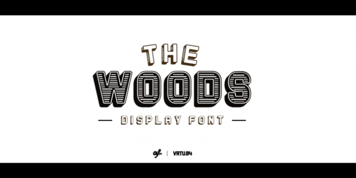 The Woods font preview