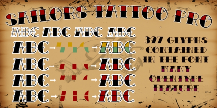 Sailors Tattoo Pro font preview
