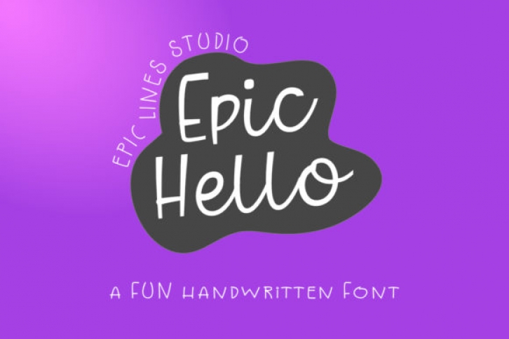 Epic Hello font preview