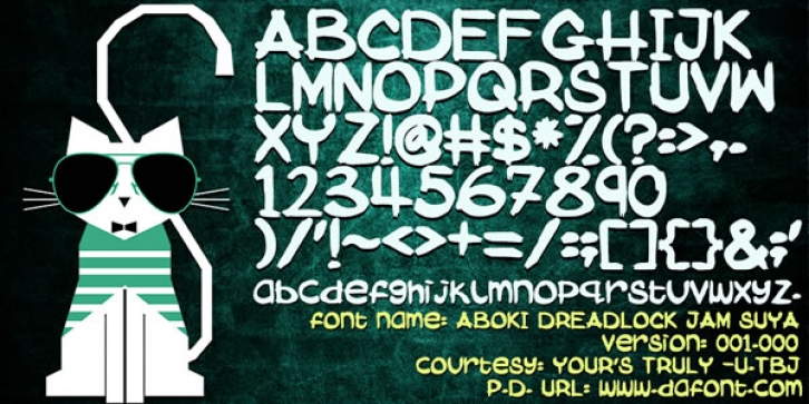 Aboki Dreadlock Jam Suya font preview