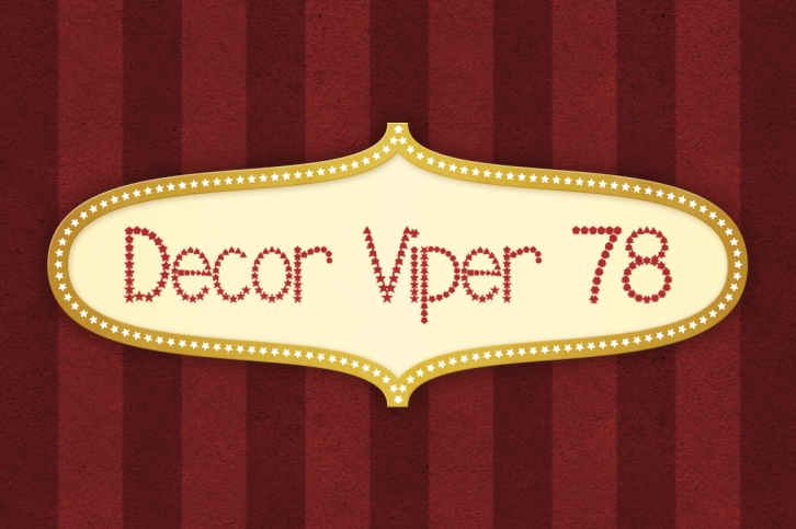 Decor Viper 78 font preview