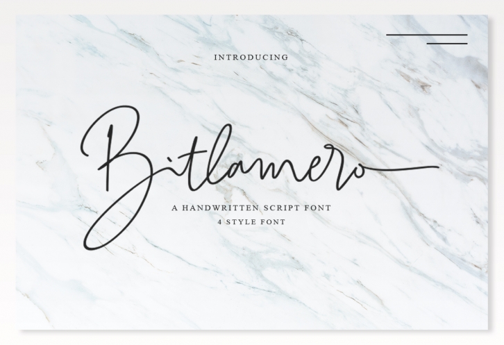 Bitlamero Script font preview