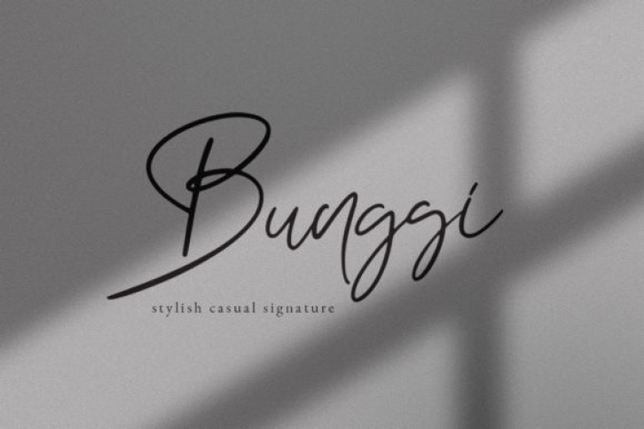 Bunggi Signature font preview