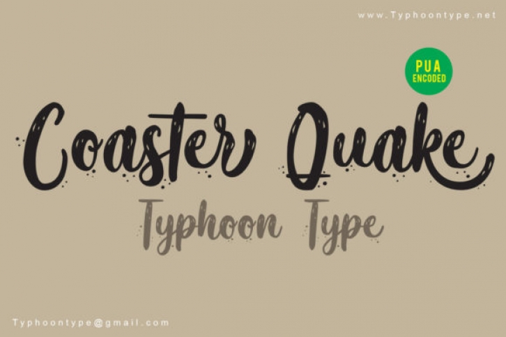 Coaster Quake font preview