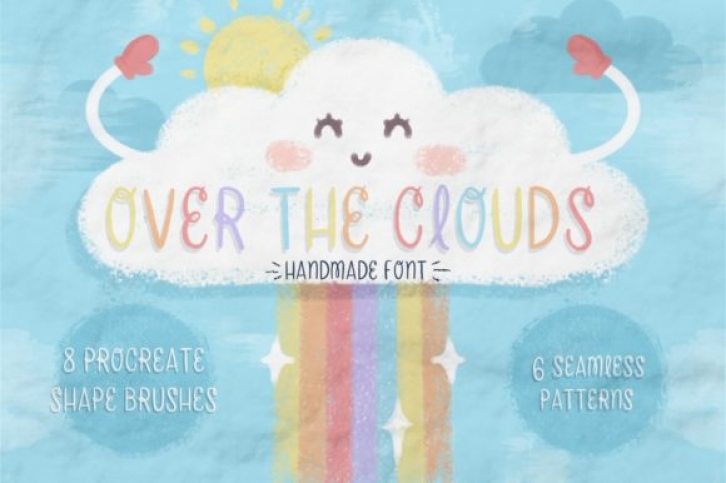 Over the Clouds font preview