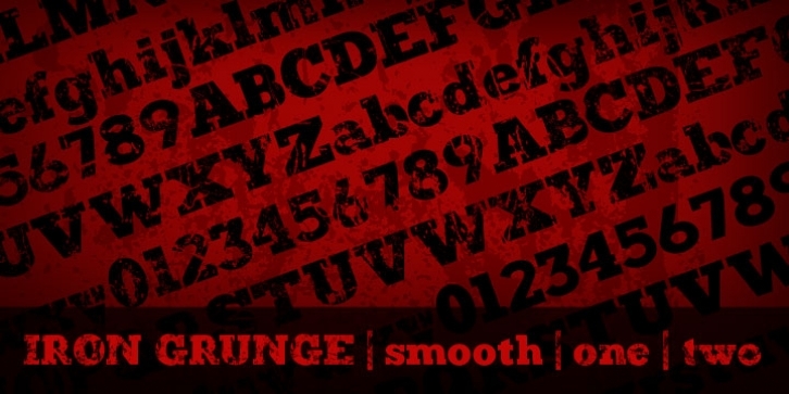 Iron Grunge font preview