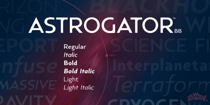 Astrogator BB font preview