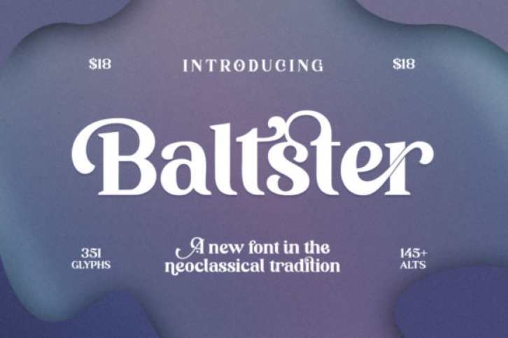 Baltster font preview