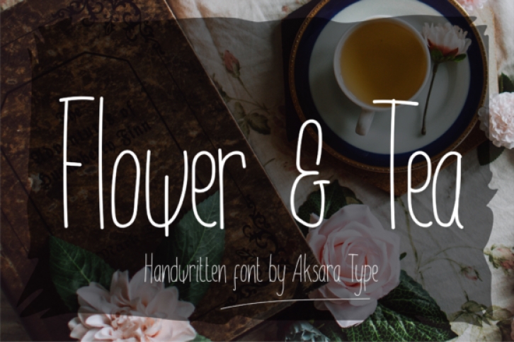 Flower & Tea font preview