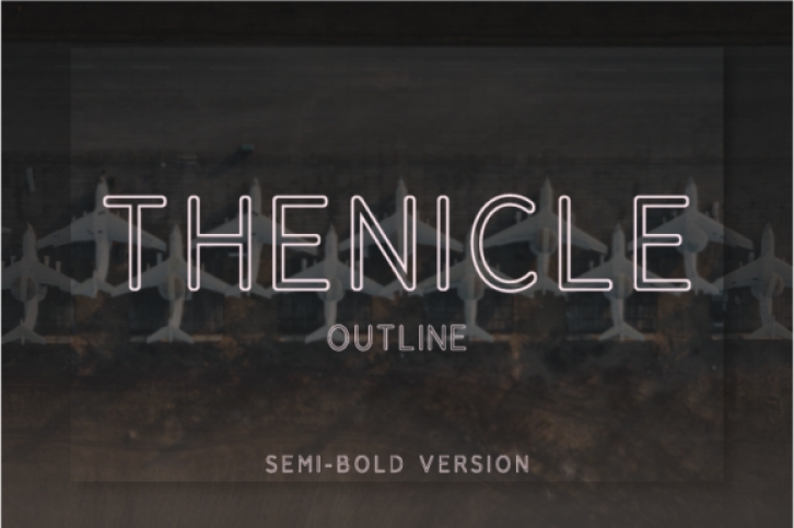 Thenicle Outline Semi-Bold font preview