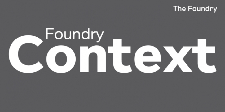 Foundry Context font preview