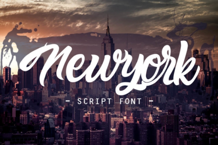 Newyork script font preview