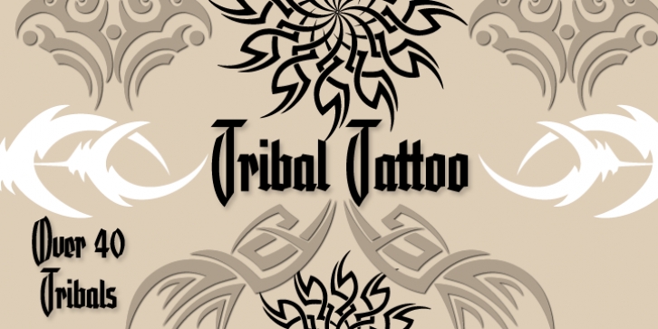 Tribal Tattoos III font preview