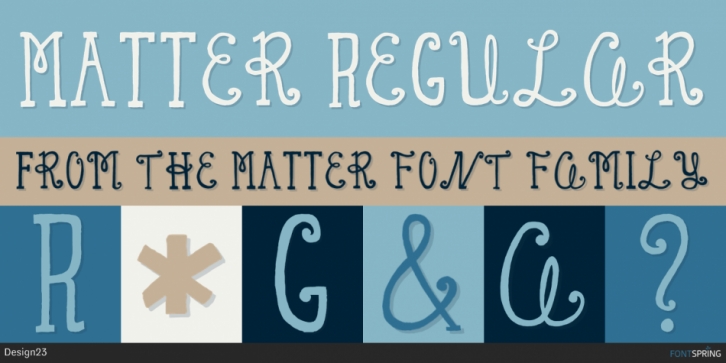 MATTer font preview